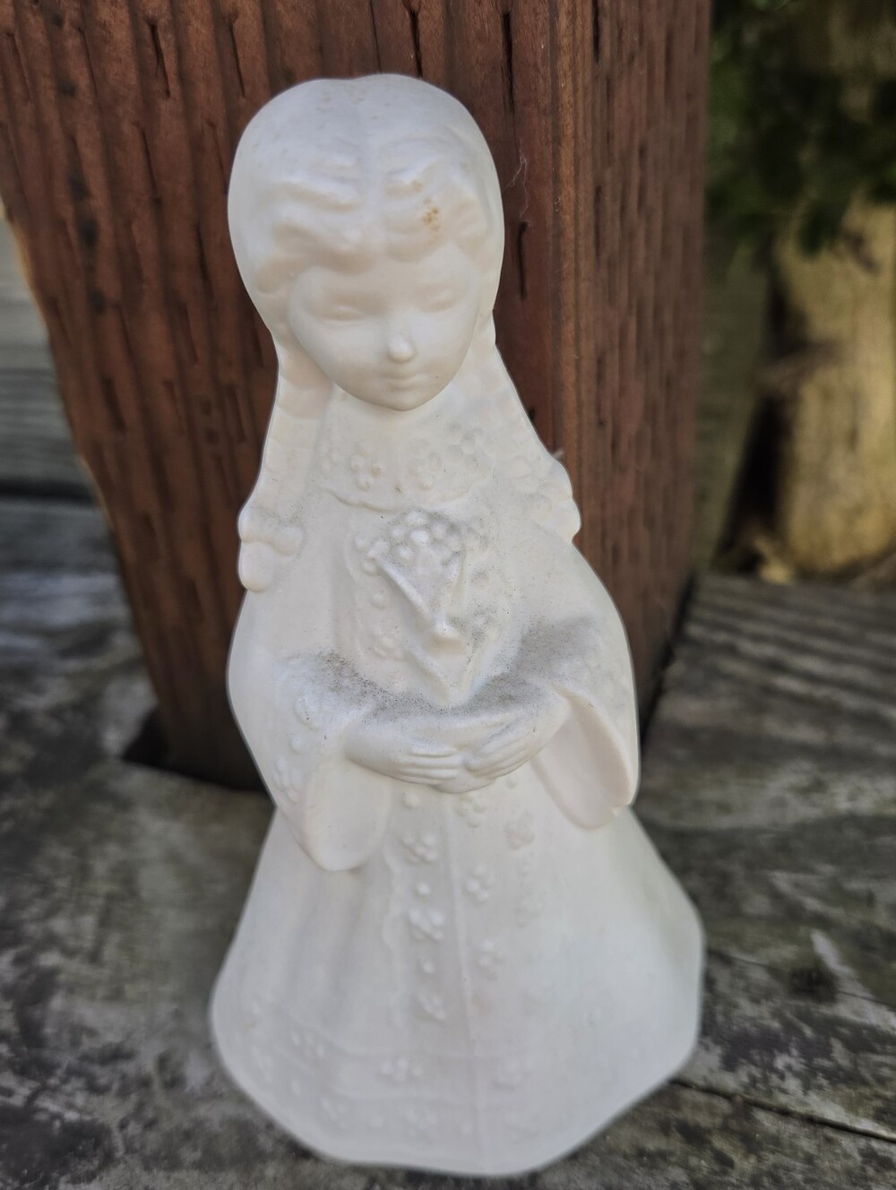 Vintage Bisque Porcelain Bell Girl Figurine Japan